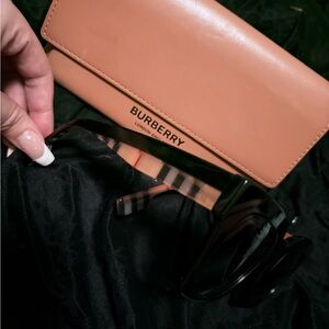 Burberry Black Sunglasses with Tan Case